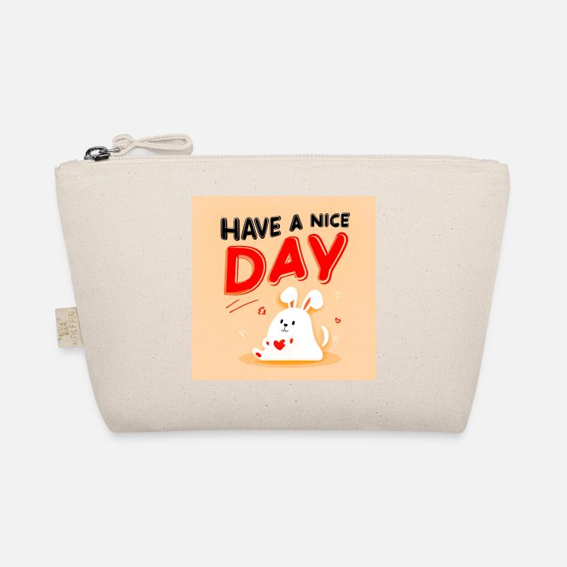 Cute bunny design with positive message Organic Pouch
