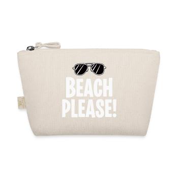 Beach Vacation Sunglasses Saying - Organic Pouch - nature - Front