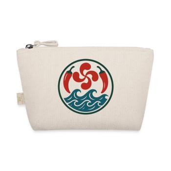 Tribal Spiral Pattern in Red and Blue - Organic Pouch - nature - Front