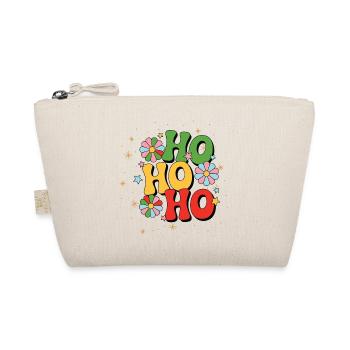 Lebendiges Ho Ho Ho Weihnachtsdesign - Bio-Täschchen - Natur - Vorne