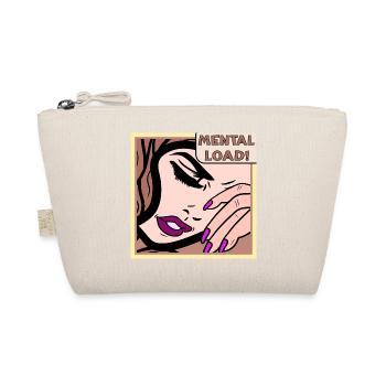 Mentale Belastung Retro Pop Art - Bio-Täschchen - Natur - Vorne