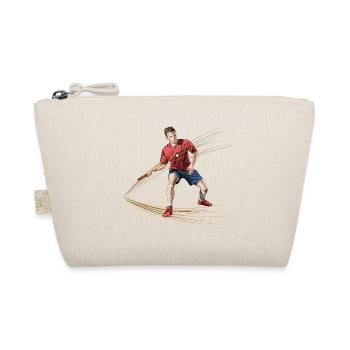 Dynamic table tennis player with energy effects - Organic Pouch - nature - Front