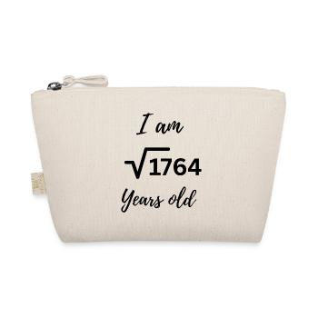 "I Am 42 Years Old – Nerdy Birthday Root Design" - Organic Pouch - nature - Front