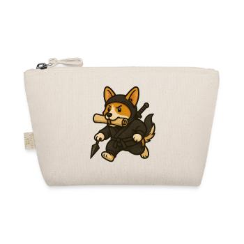 Fighting by Ninja with Wooden Sword - Organic Pouch - nature - Front