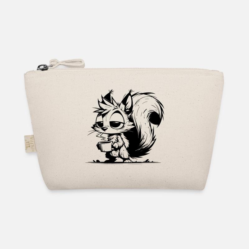 Bitte nicht stören – Eichhörnchen Kaffeezeit Bio-Täschchen