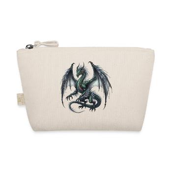 Dragon with shimmering wings and horn - Organic Pouch - nature - Front