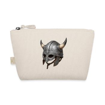 Viking helmet with rune motif - Organic Pouch - nature - Front