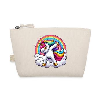 Dabbing Unicorn Rainbow Unicorn Kids - Organic Pouch - nature - Front