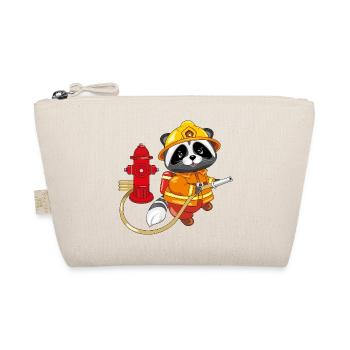 Mignon raton laveur pompier avec une bouche d’incendie - Trousse biologique - nature - Devant