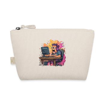 Gaming Rage Explosion – Gamer in Rage Mode - Organic Pouch - nature - Front