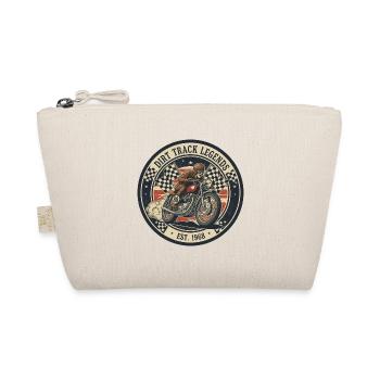 Vintage Dirt Track Motorcycle Logo - Bio-Täschchen - Natur - Vorne