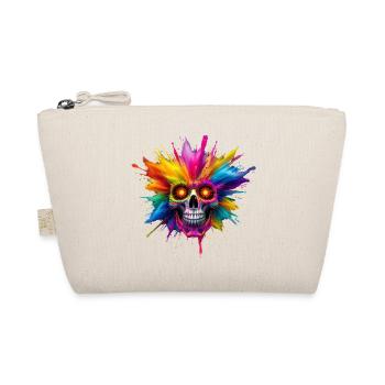 Colorful skull with color explosion - Organic Pouch - nature - Front