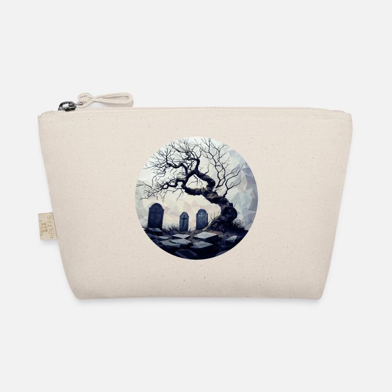Forgotten gravesite with gnarled tree - Organic Pouch - nature