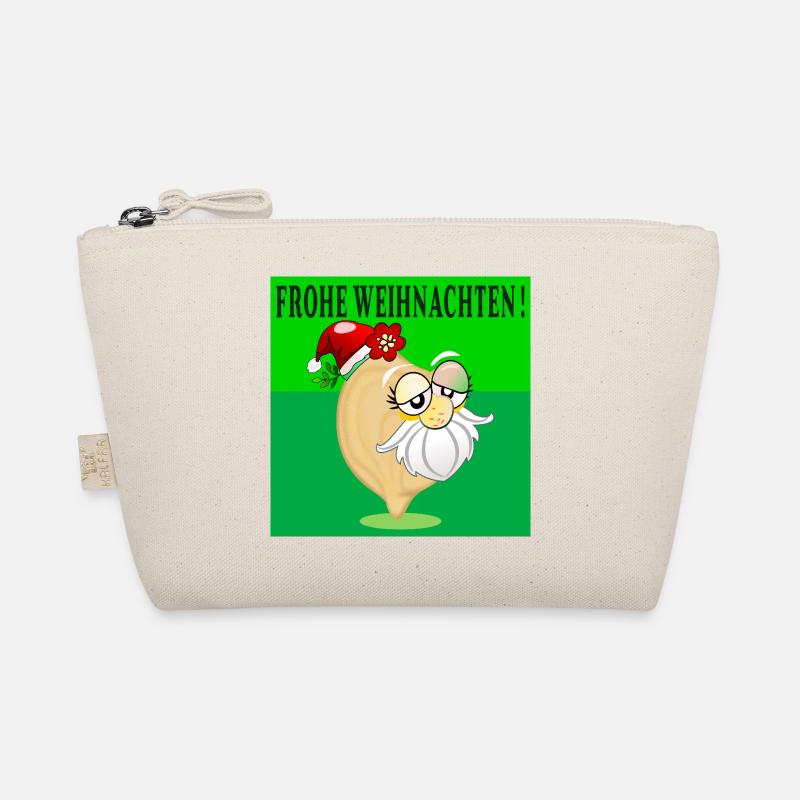 FROHE WEIHNACHTEN KICHERERBSE WEIHNACHTSMANN - Bio-Täschchen - Natur