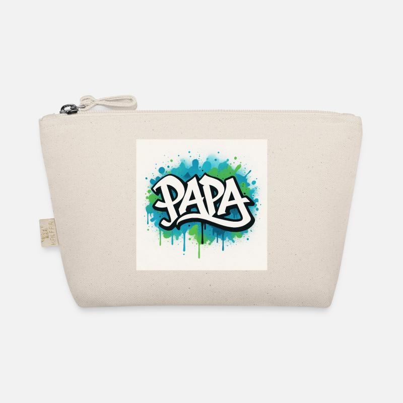 Graffiti Stil Papa Illustration - Bio-Täschchen - Natur