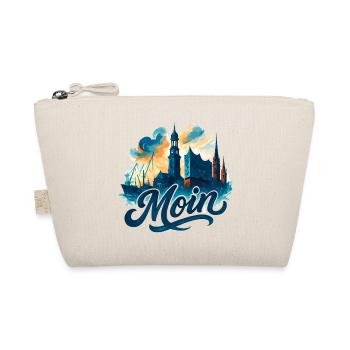 Hamburg Moin City Silhouette Maritime Gift - Organic Pouch - nature - Front