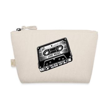 Cassette avec lettrage Love Music - Trousse biologique - nature - Devant