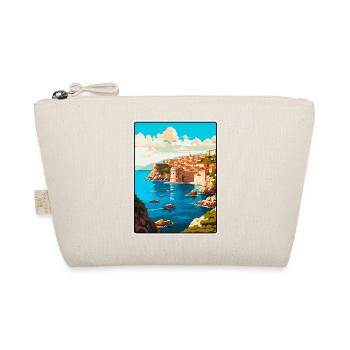 Dubrovnik Croatia Vintage Travel Poster Cityscape - Organic Pouch - nature - Front