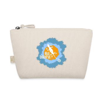 Lizard with island motif and text design - Organic Pouch - nature - Front