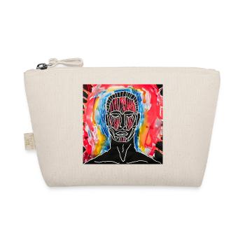 Abstract portrait in bright colors - Organic Pouch - nature - Front