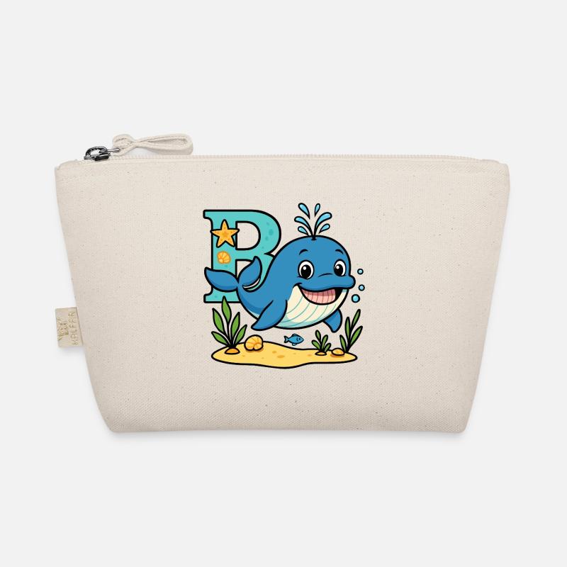 B for... Whale! Cute alphabet design Organic Pouch