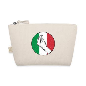 Italian Hand Gesture Italy Italian Retro - Organic Pouch - nature - Front