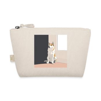 Husky illustration in Scandinavian style - Organic Pouch - nature - Front