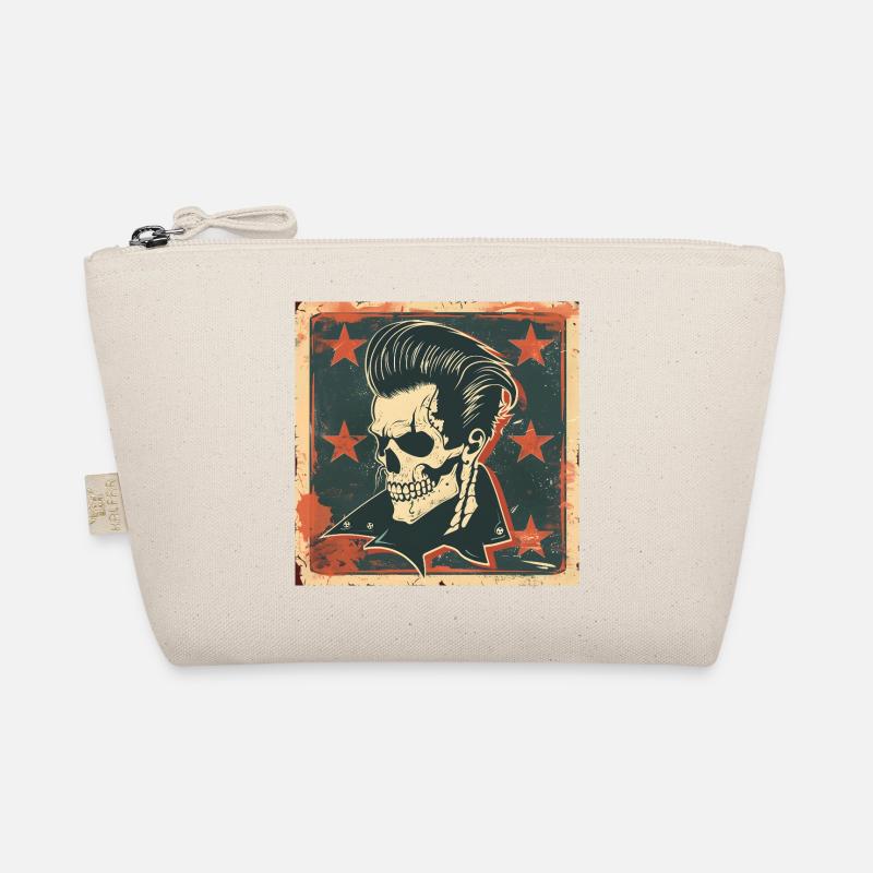 Crâne Rebel Rockabilly - Trousse biologique - nature