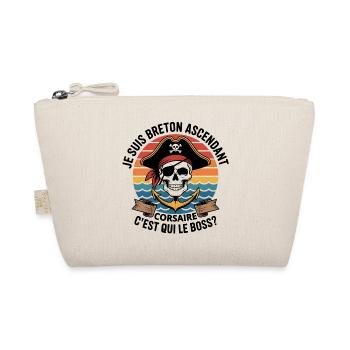 Tête de Mort Pirate à Ancre Colorée - Trousse biologique - nature - Devant