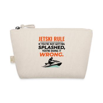 Lustige Jetski-Regel Splash Reiten Zitat - Bio-Täschchen - Natur - Vorne