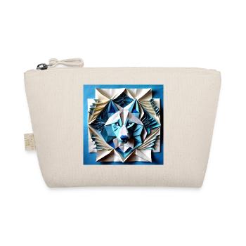 3D Paper Handcrafted Wolf - Organic Pouch - nature - Front