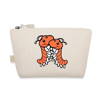 2 chenilles mignonnes deux amis cher couple amoureux - Trousse biologique - nature - Devant
