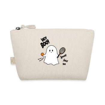 Mignon Halloween fantôme Joueur de tennis Tennis Hey Boo - Trousse biologique - nature - Devant