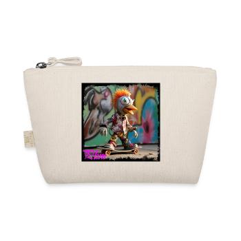 Street art artist doll skate figure comic urban - Organic Pouch - nature - Front