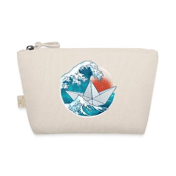 Origami paper boat and waves - Organic Pouch - nature - Front