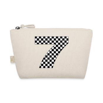 Checkered number 7 - Organic Pouch - nature - Front