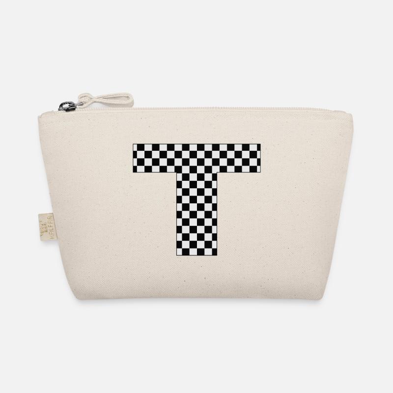 Checkerboard T Buchstabe Bio-Täschchen