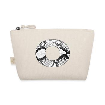 Snake Pattern Number Zero in Black and White - Organic Pouch - nature - Front