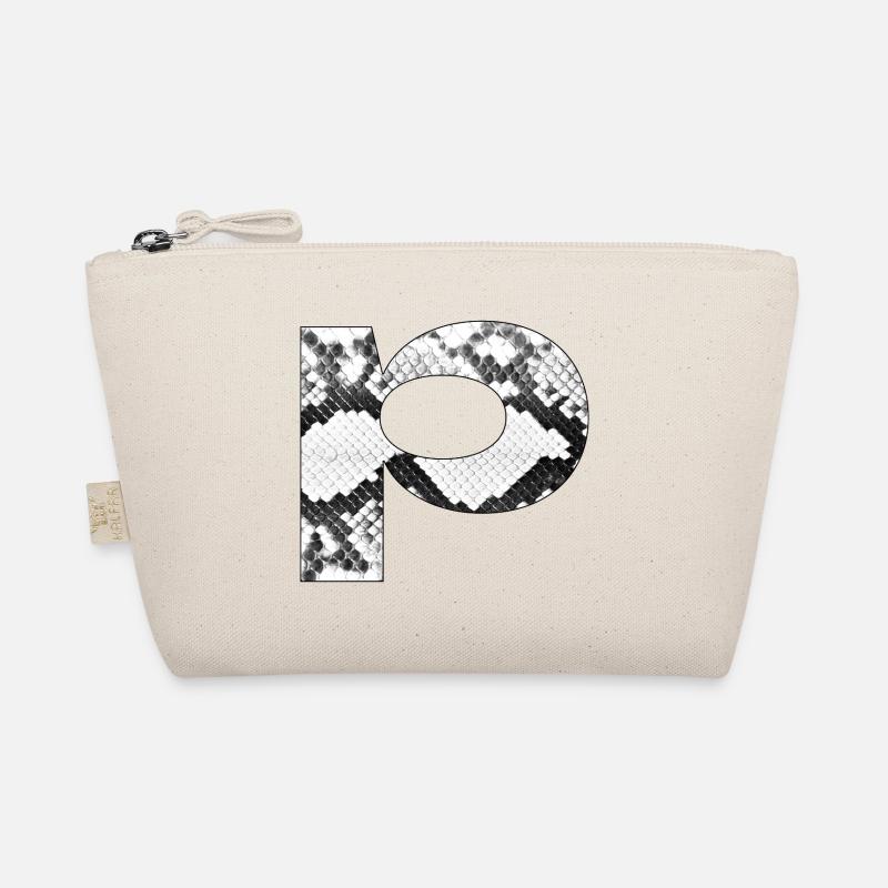 Schlangenmuster Buchstabe p Bio-Täschchen