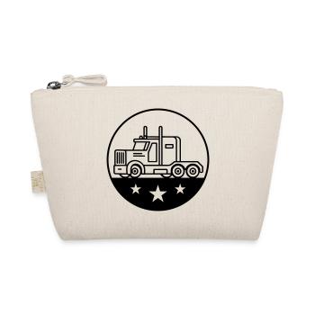 Trucker Truck Driver Logo - Organic Pouch - nature - Front