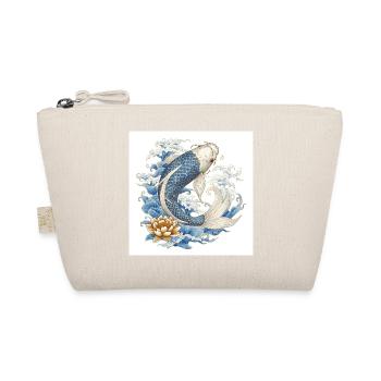 Koi Fish & Lotus – Romantic Japan Design - Organic Pouch - nature - Front