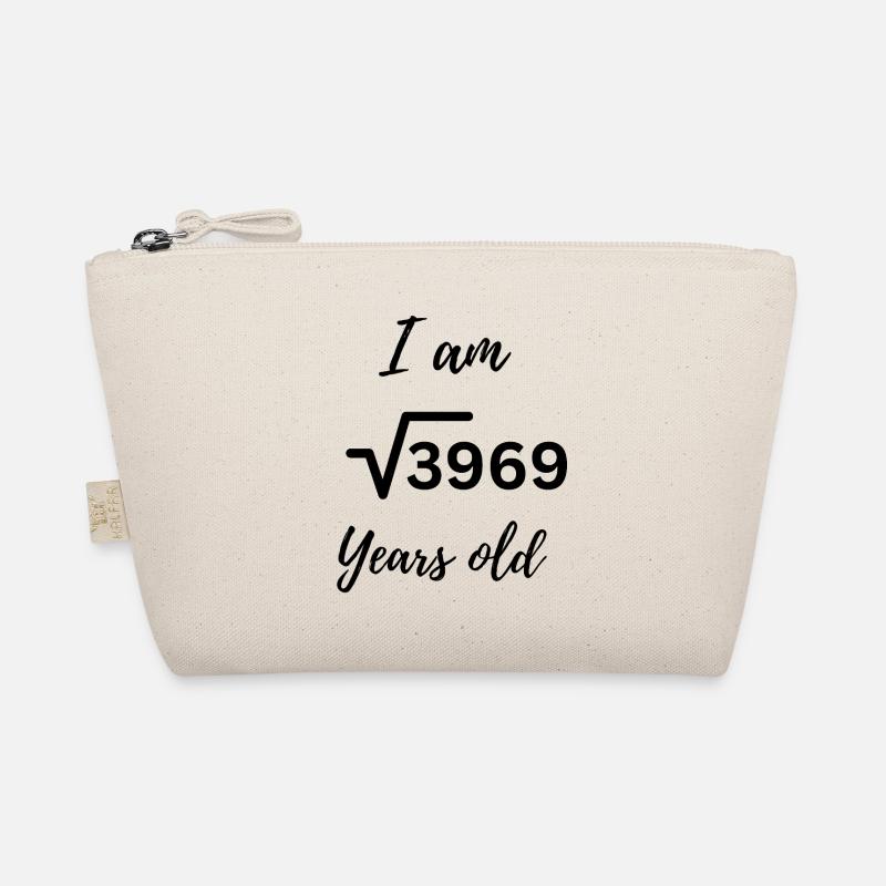 √3969 = 63 – Das besondere Geburtstagsdesign - Bio-Täschchen - Natur