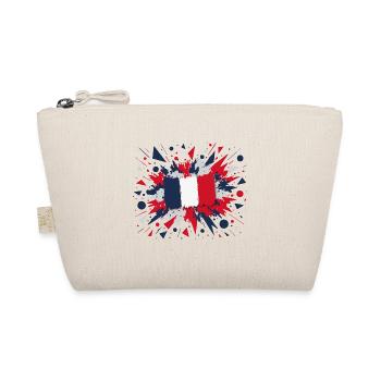 Drapeau Français Peinture Éclaboussures Design - Trousse biologique - nature - Devant