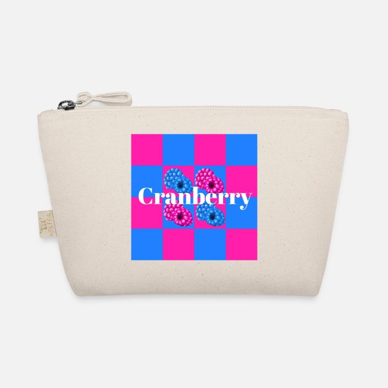 Lebendige Beerenmuster auf Farbblock-Hintergrund Bio-Täschchen