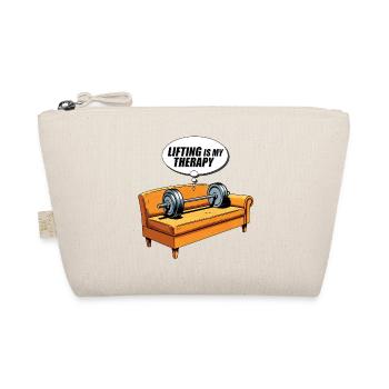 Lift Is My Therapy Couch Design - Organic Pouch - nature - Front