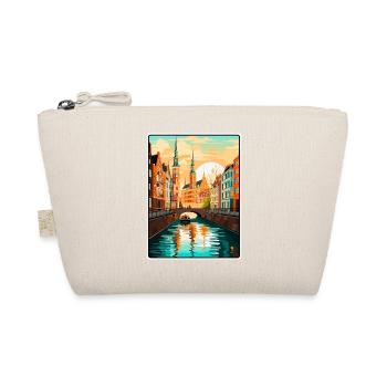Hamburg Germany Vintage Travel Poster Cityscape - Organic Pouch - nature - Front