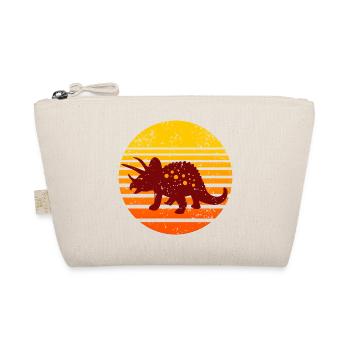Dinosaurier Sonnenuntergang Motiv - Bio-Täschchen - Natur - Vorne