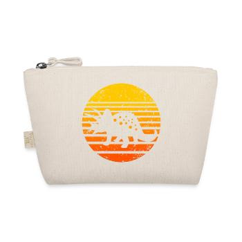 Prehistoric Dino Sunset Illustration - Organic Pouch - nature - Front