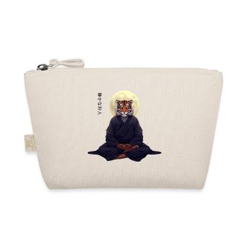 Tiger Monk – Sumi-e Zen Kunst Strength Within - Bio-Täschchen - Natur - Vorne
