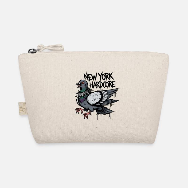 New York Hardcore Pigeon Design - Bio-Täschchen - Natur